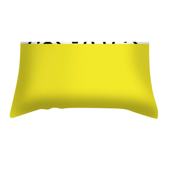 Abstract Pattern Pillow Covers In White and Yellow - Picture 3 of 5